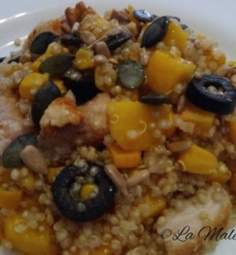 ensalada de quinoa y frutas