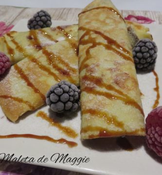 Crepes de chocolate y caramelo