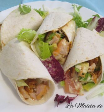 wrap de pollo y salmón