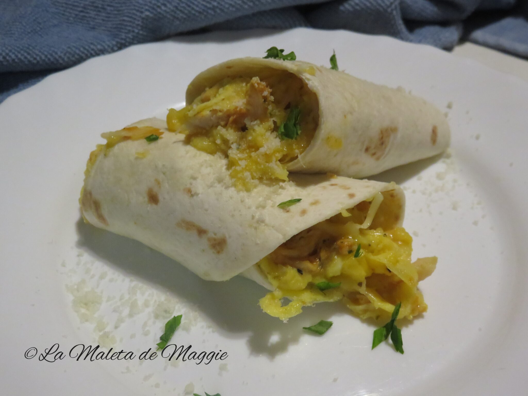 🔴 Wrap de pollo, huevo y queso 🤤 La Maleta de Maggie