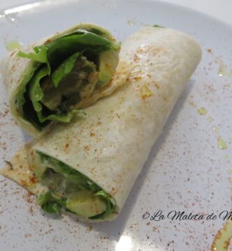 wrap de tortilla de calabacín