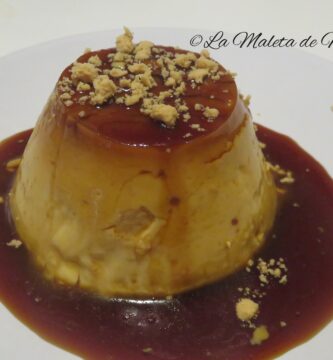 Flan de turrón