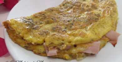 Tortilla de jamón y queso