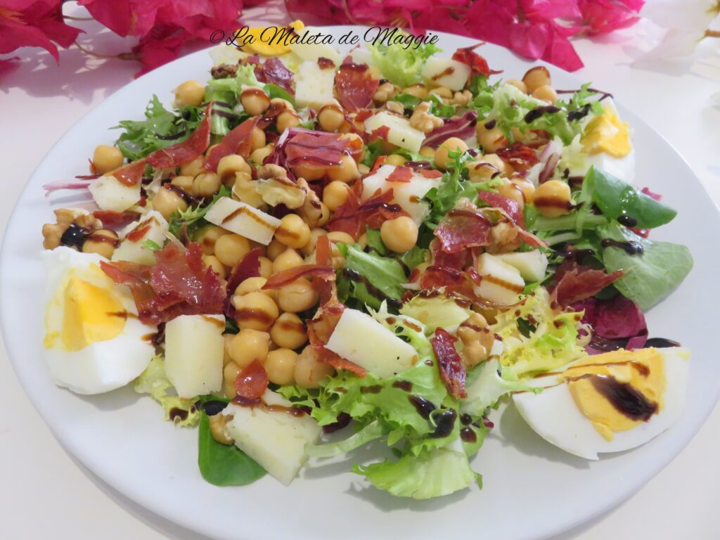 Ensalada de jamón y garbanzos