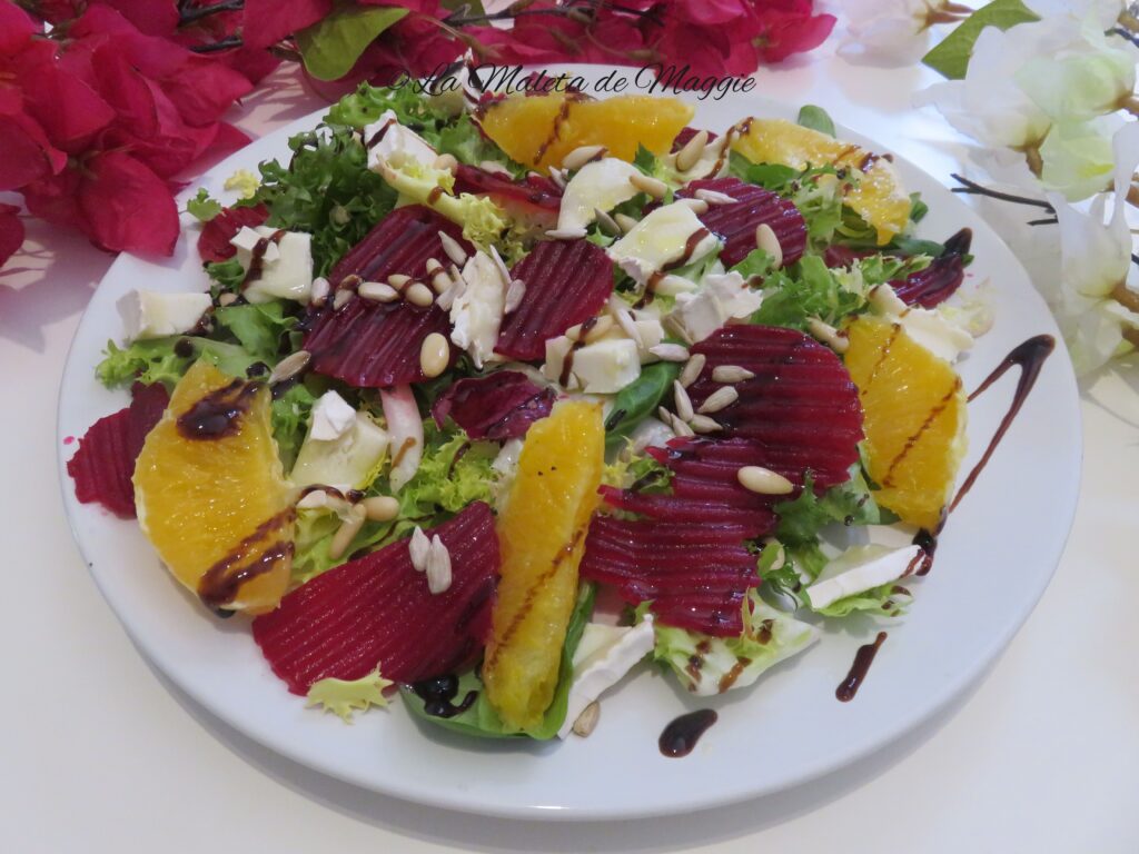 ensalada de naranja y remolacha