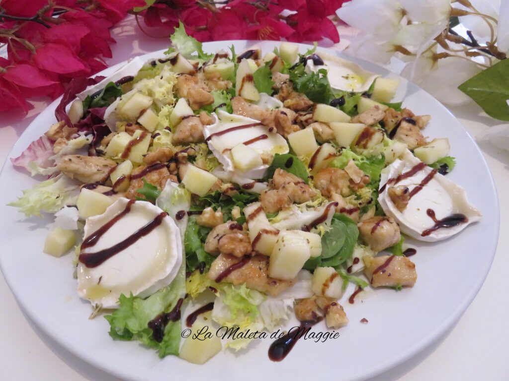 Ensalada de pollo y manzana