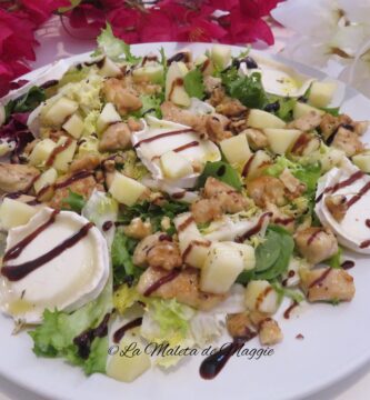 Ensalada de pollo y manzana