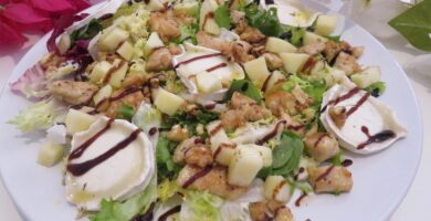 Ensalada de pollo y manzana