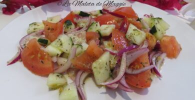 Ensalada de tomate y pepino