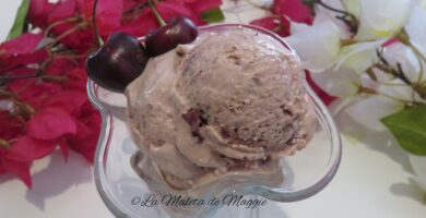 Helado de cerezas