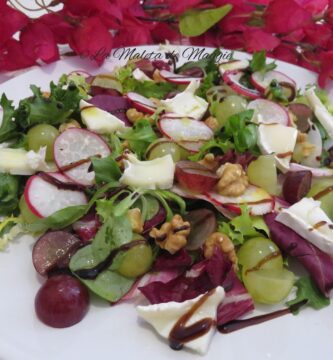 Ensalada de uva y queso