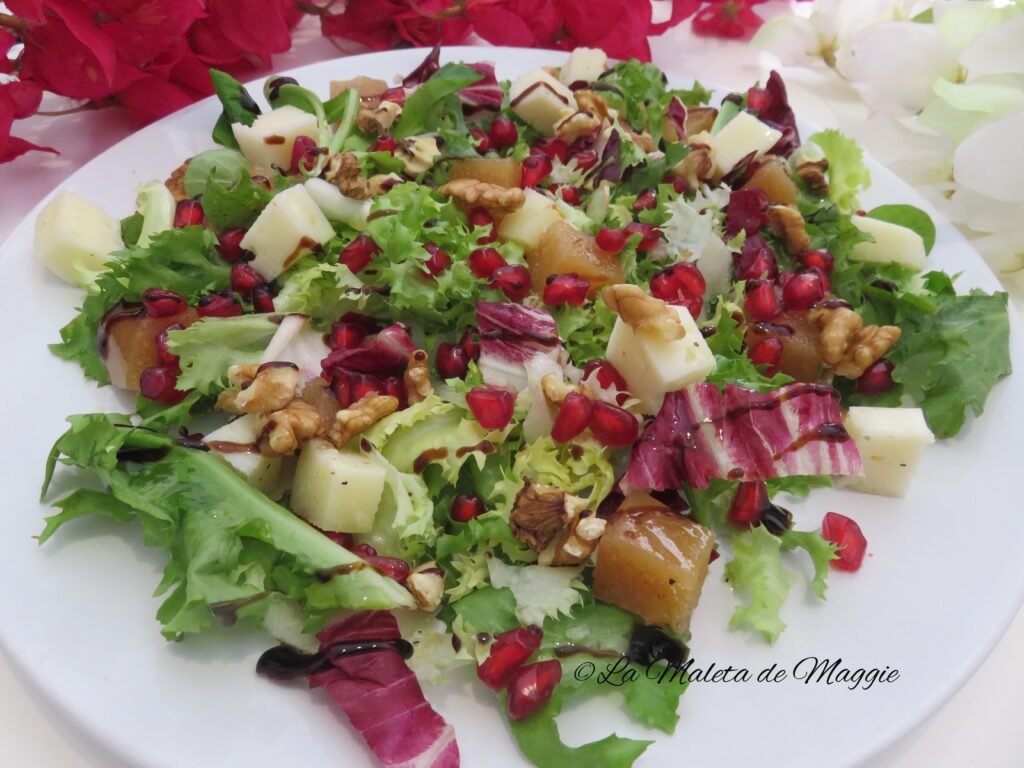 Ensalada de membrillo y granada