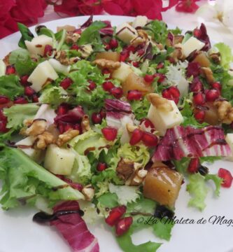 Ensalada de membrillo y granada