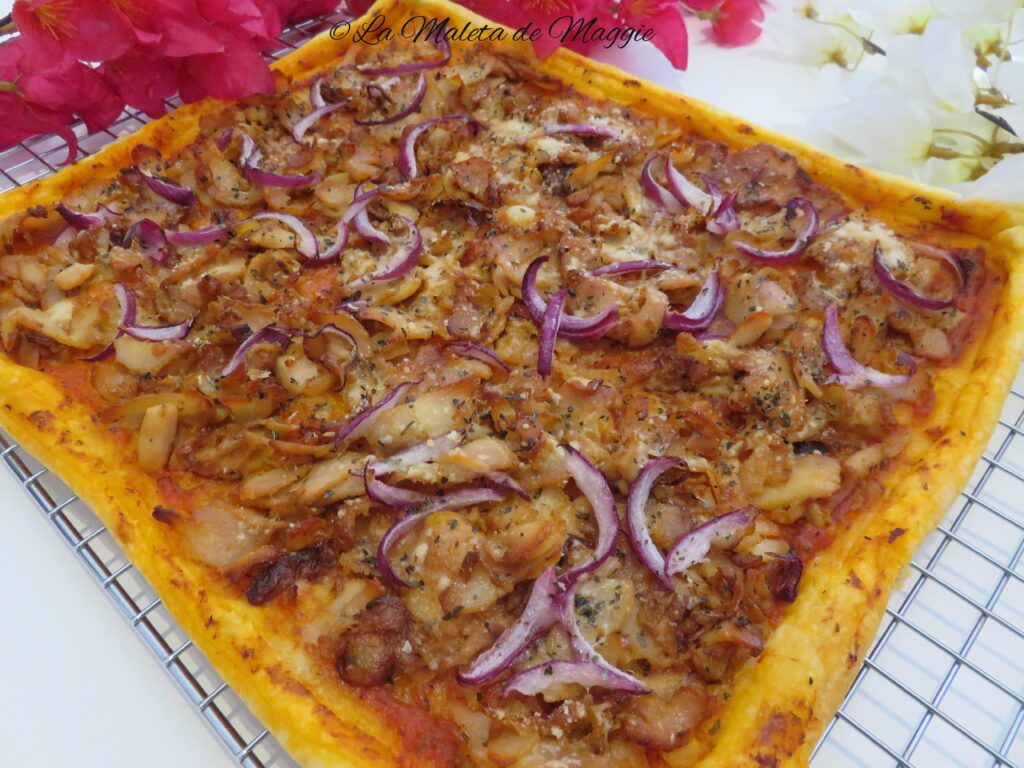 Hojaldre de pollo estilo kebab