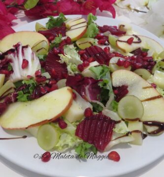 Ensalada de uva y manzana