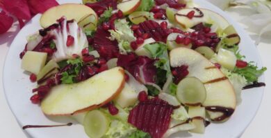 Ensalada de uva y manzana