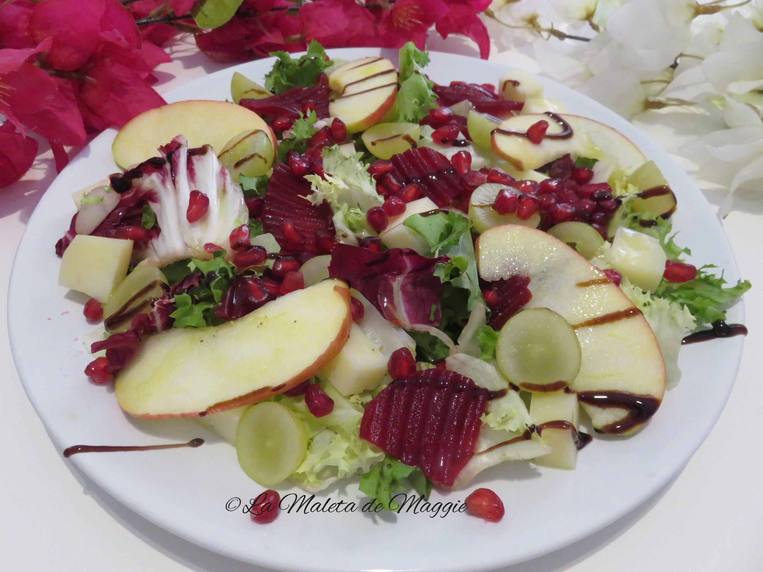 Ensalada de uva y manzana