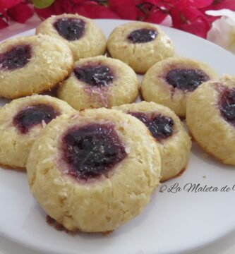 Galletas de coco y mermelada