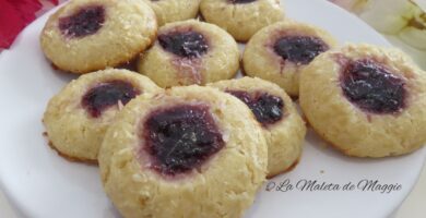 Galletas de coco y mermelada