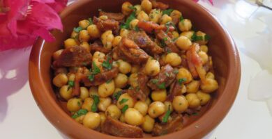 salteado de garbanzos