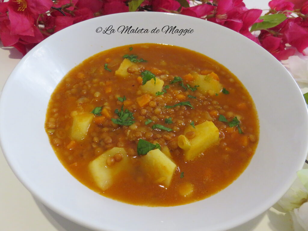 Sopa de lentejas al curry