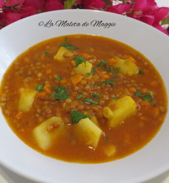 Sopa de lentejas al curry